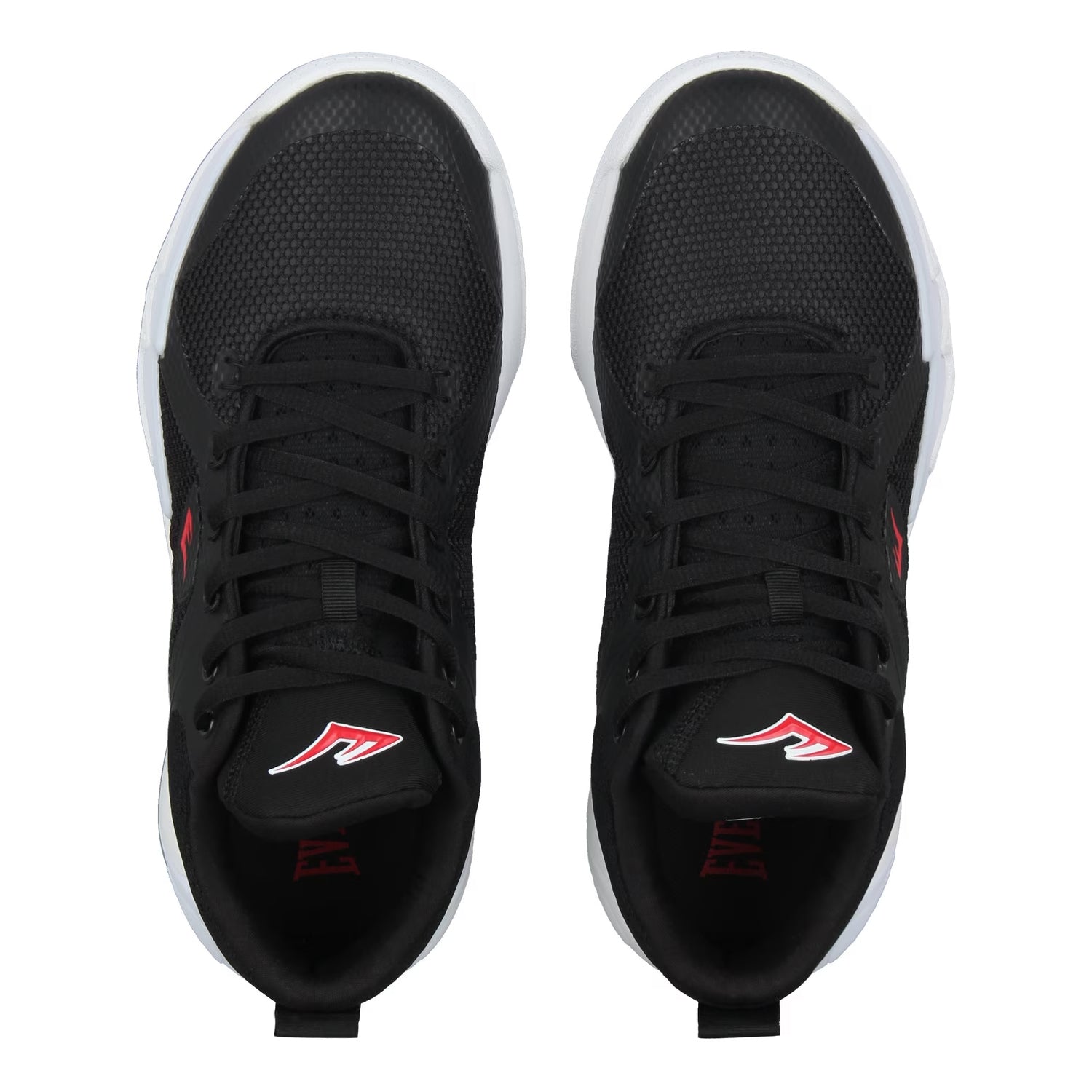 Black - Lifestyle - Everlast Mens Bb500 SN62 Leather Lace Up Trainers