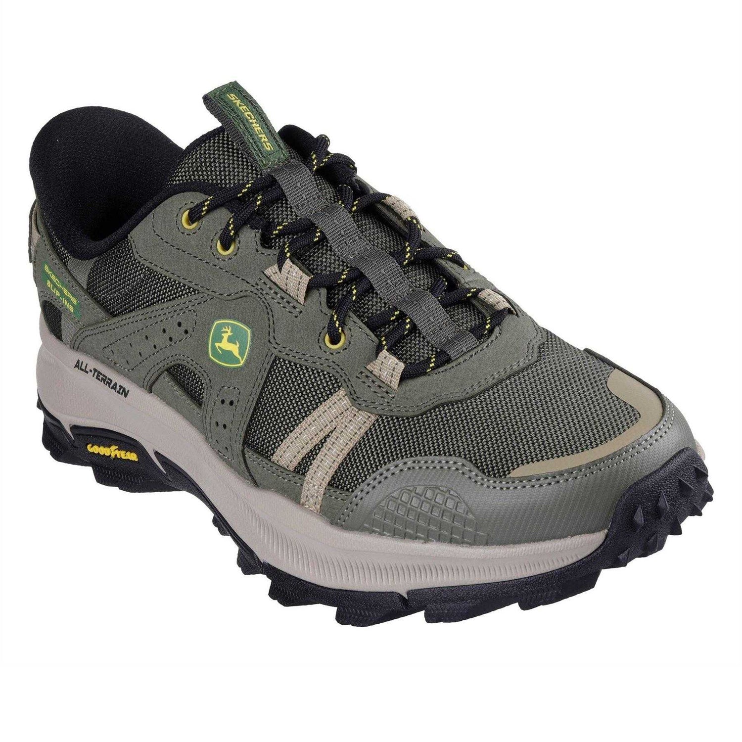 Green - Pack Shot - Skechers Mens Equaliser 5.0 Trail Harvester Slip-on Trainers