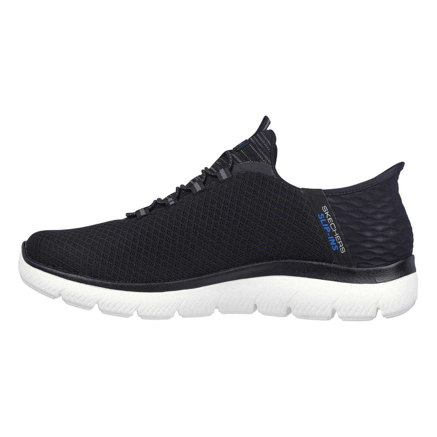 Black-White - Back - Skechers Mens Summits - High Range Slip-In Trainers
