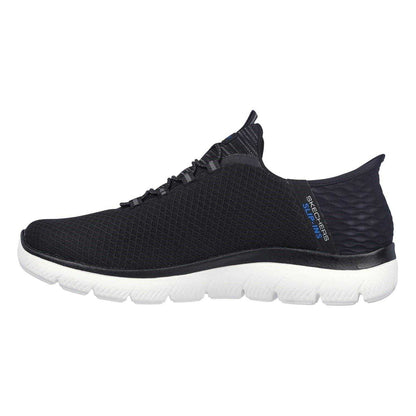 Black-White - Back - Skechers Mens Summits - High Range Slip-In Trainers
