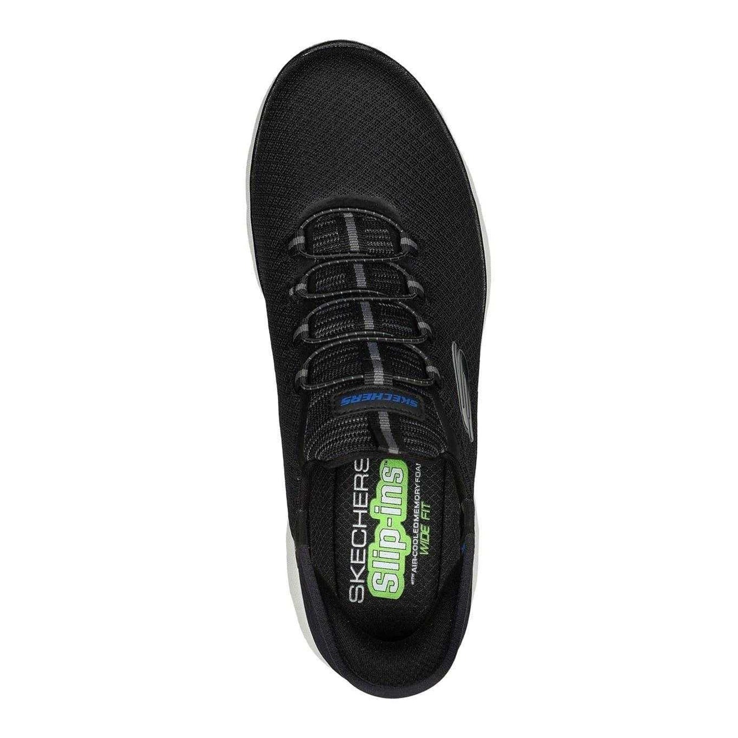 Black-White - Side - Skechers Mens Summits - High Range Slip-In Trainers