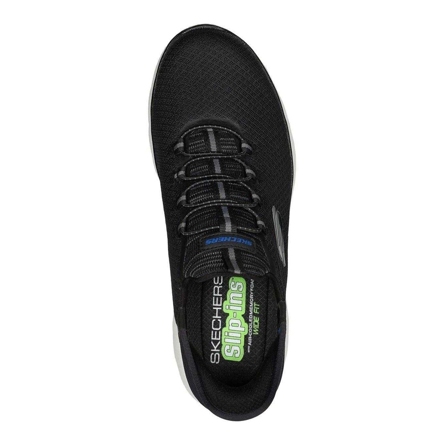 Black-White - Side - Skechers Mens Summits - High Range Slip-In Trainers