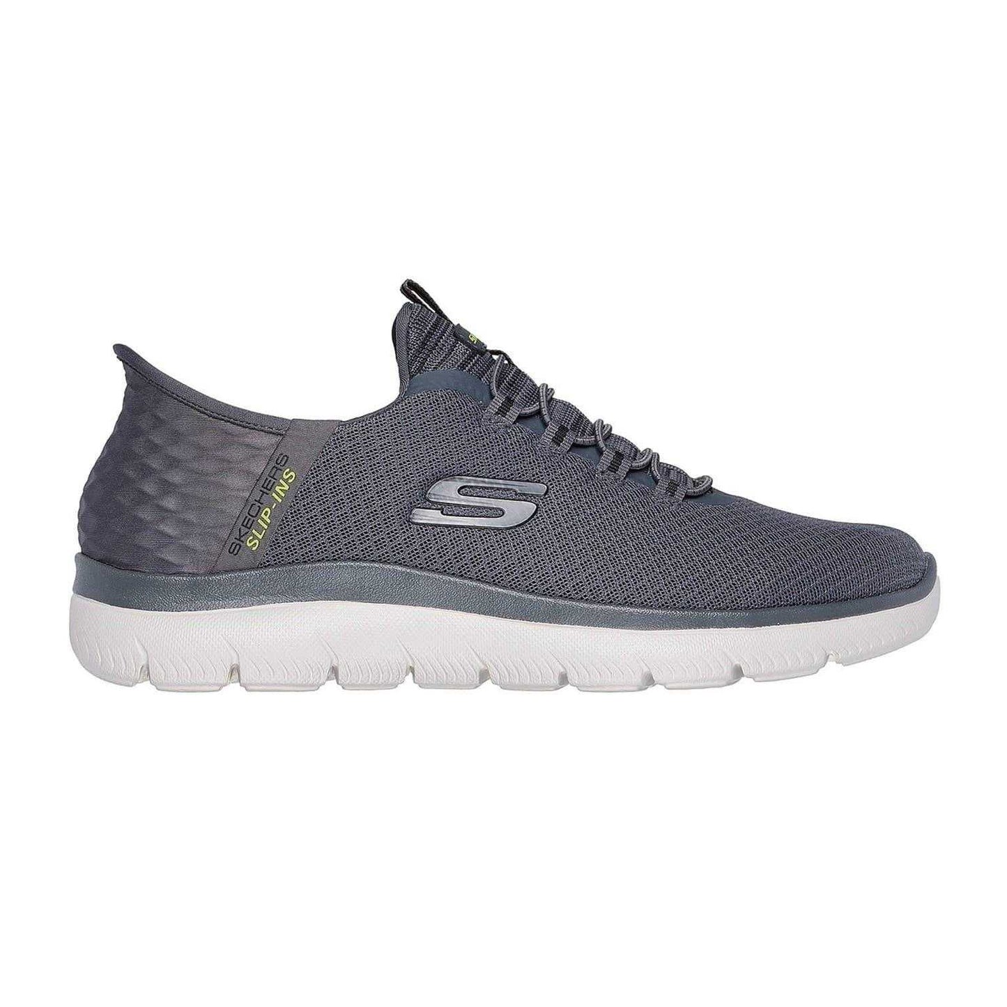 Charcoal - Front - Skechers Mens Summits - High Range Slip-In Trainers