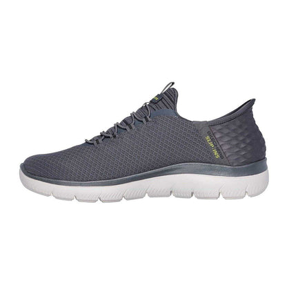 Charcoal - Back - Skechers Mens Summits - High Range Slip-In Trainers