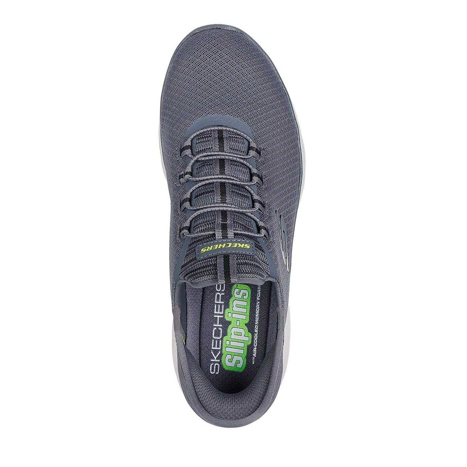 Charcoal - Side - Skechers Mens Summits - High Range Slip-In Trainers