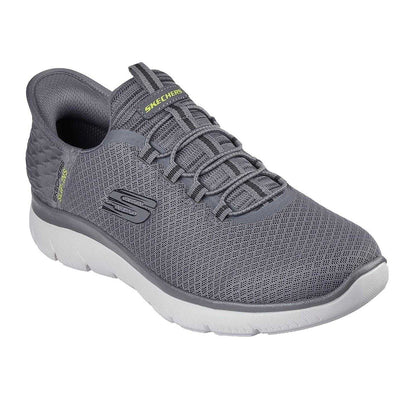 Charcoal - Pack Shot - Skechers Mens Summits - High Range Slip-In Trainers
