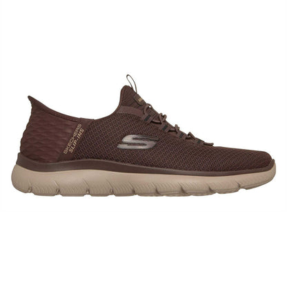 Chocolate - Front - Skechers Mens Summits - High Range Slip-In Trainers