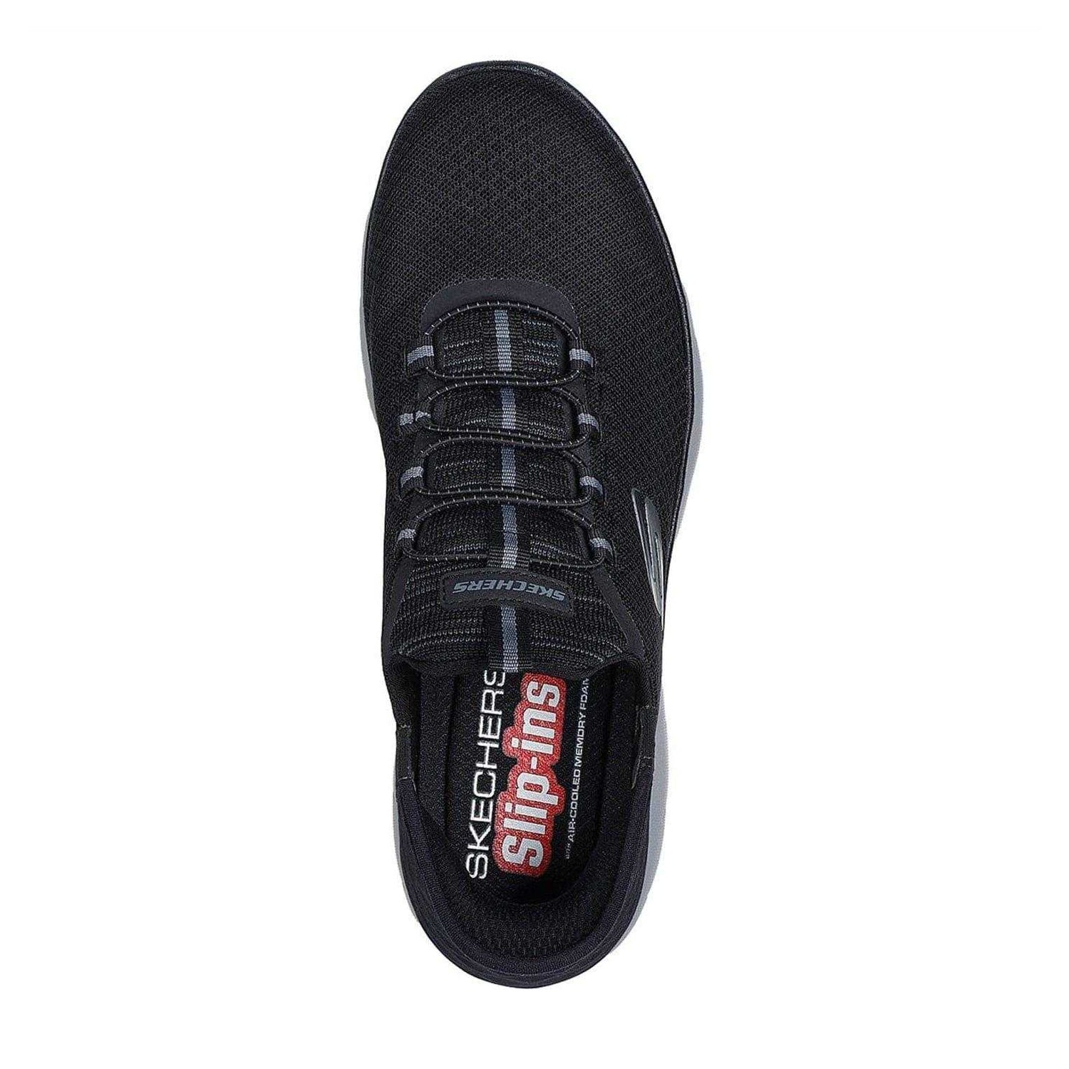Black - Side - Skechers Mens Summits - High Range Slip-In Trainers
