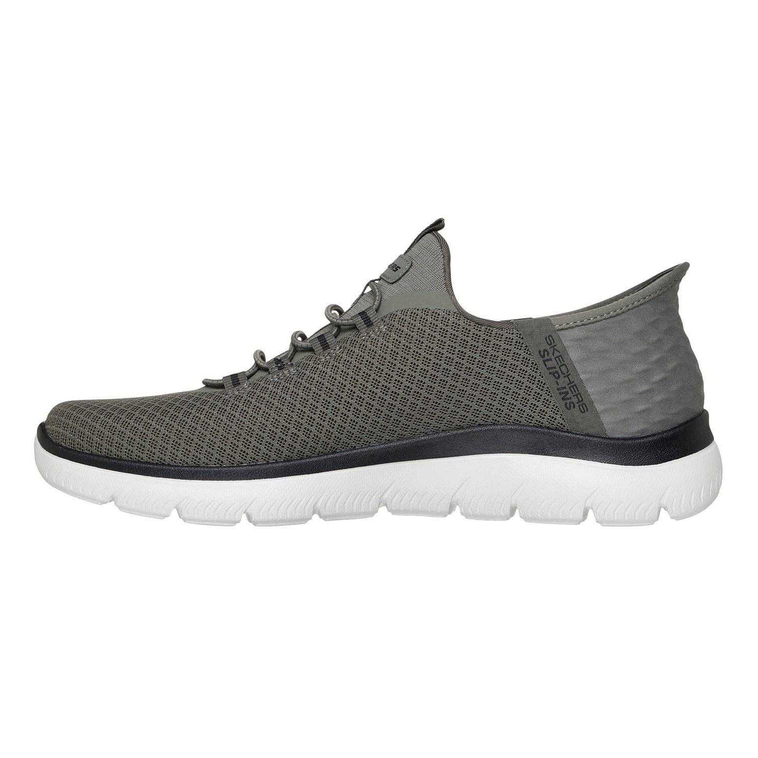 Olive - Back - Skechers Mens Summits - High Range Slip-In Trainers