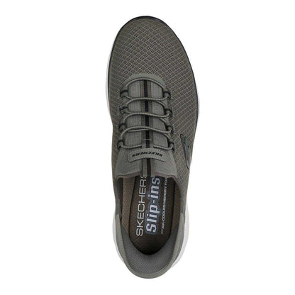 Olive - Side - Skechers Mens Summits - High Range Slip-In Trainers