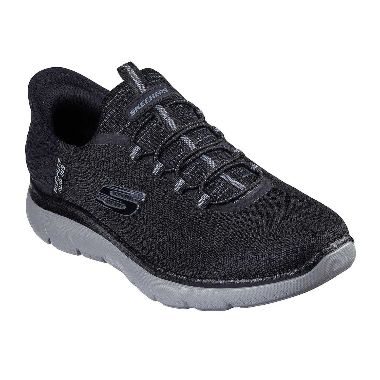Black - Pack Shot - Skechers Mens Summits - High Range Slip-In Trainers