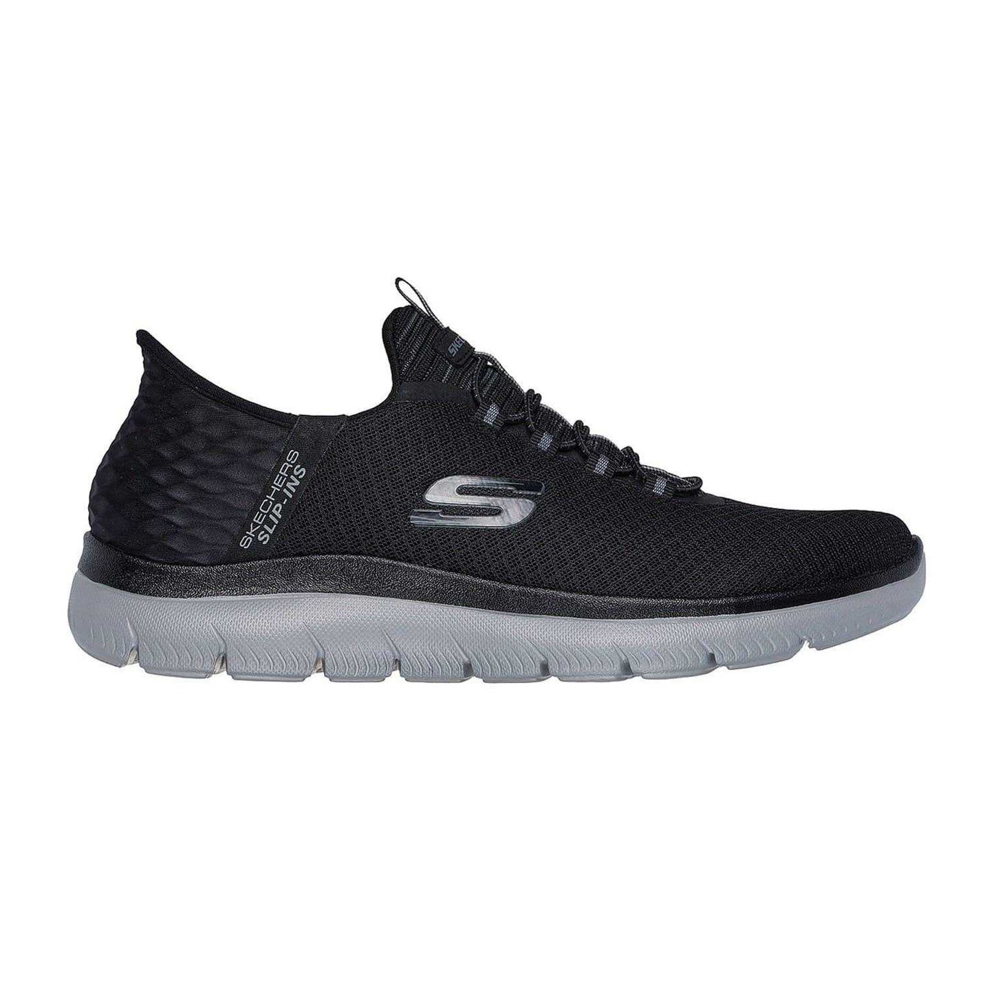 Black - Front - Skechers Mens Summits - High Range Slip-In Trainers