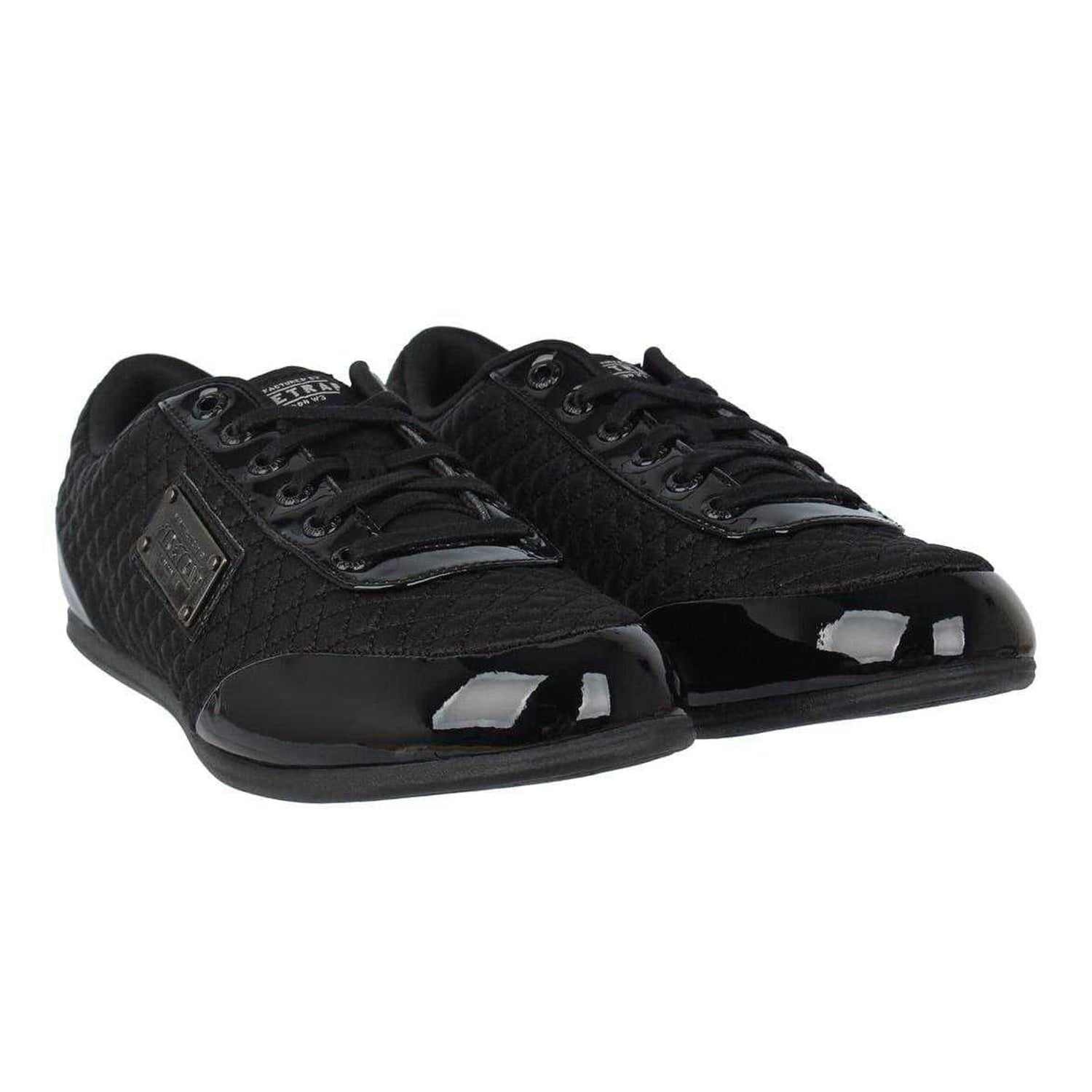 Black - Pack Shot - Firetrap Mens Dr Domello Quilted Trainers