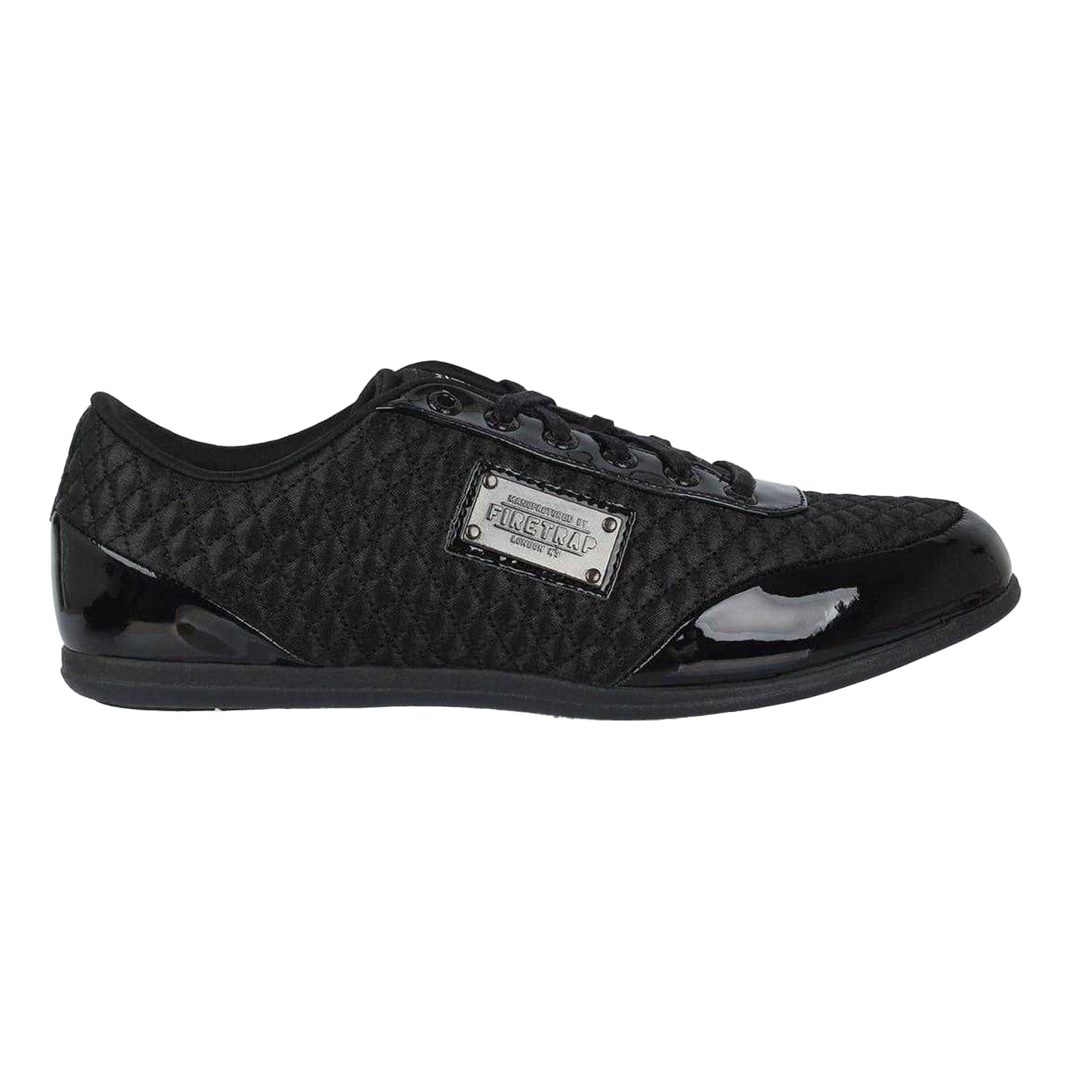 Black - Front - Firetrap Mens Dr Domello Quilted Trainers