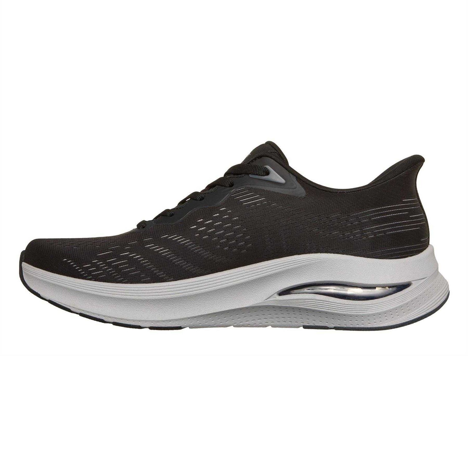 Black-Grey - Back - Skechers Mens Slip-In Trainers