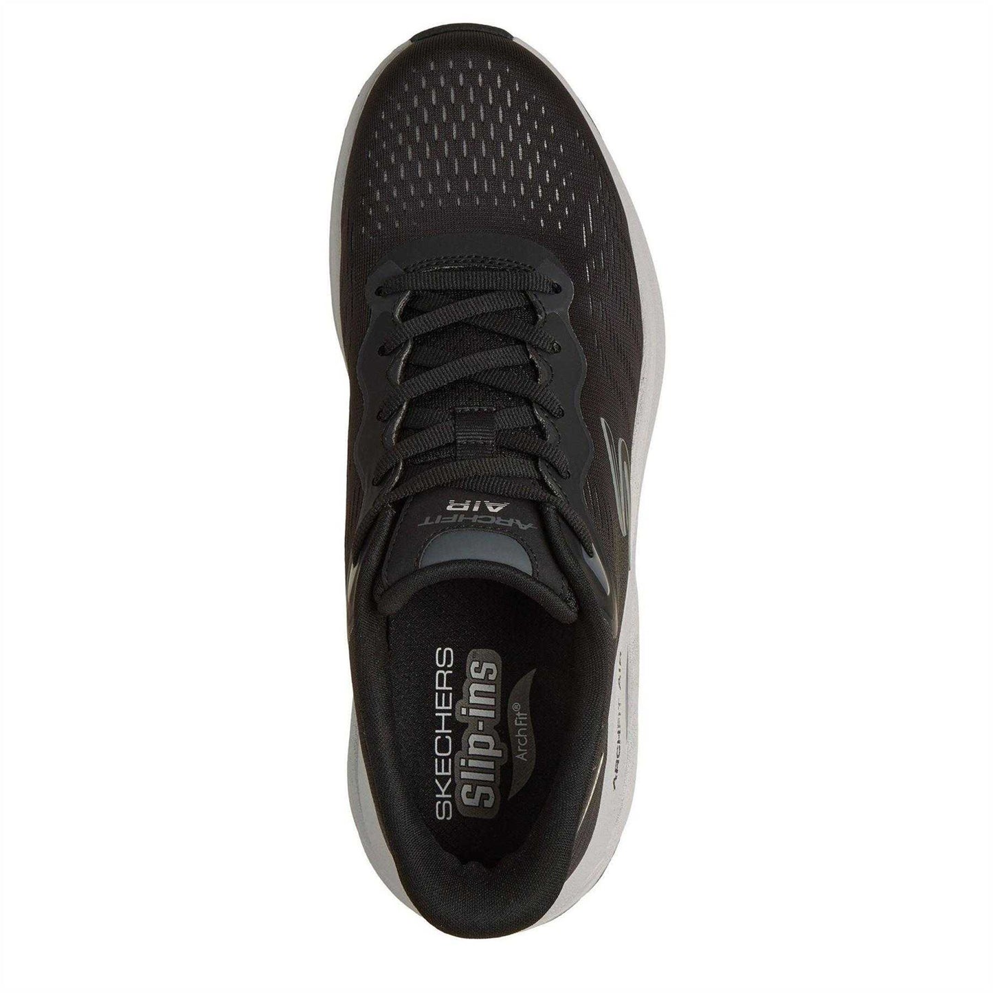 Black-Grey - Side - Skechers Mens Slip-In Trainers