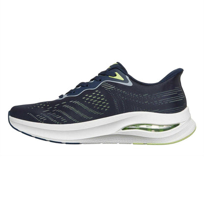 Navy-Lime - Side - Skechers Mens Slip-In Trainers
