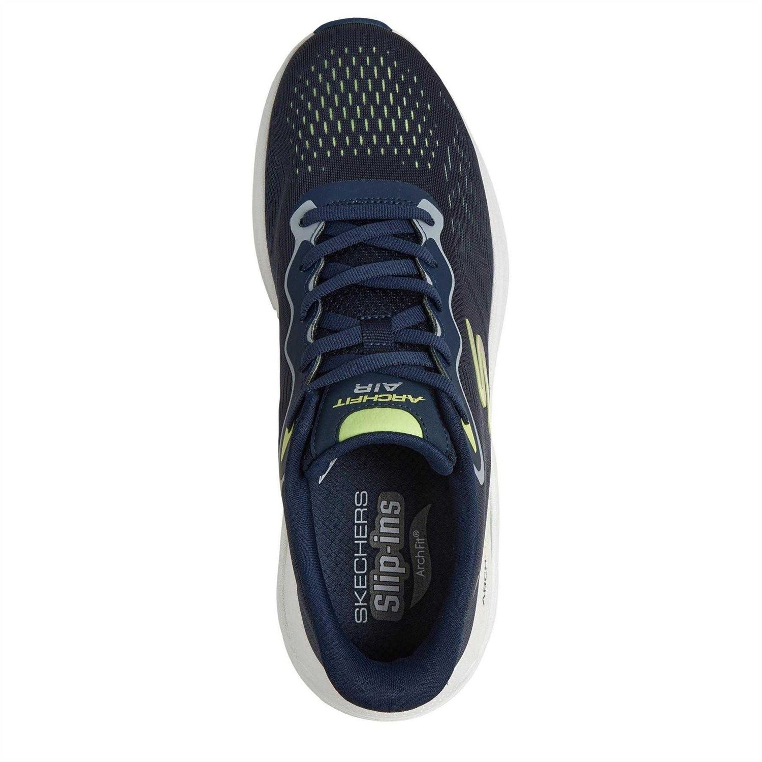 Navy-Lime - Lifestyle - Skechers Mens Slip-In Trainers