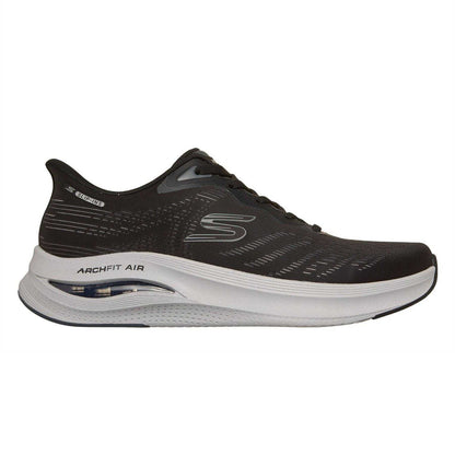 Black-Grey - Front - Skechers Mens Slip-In Trainers