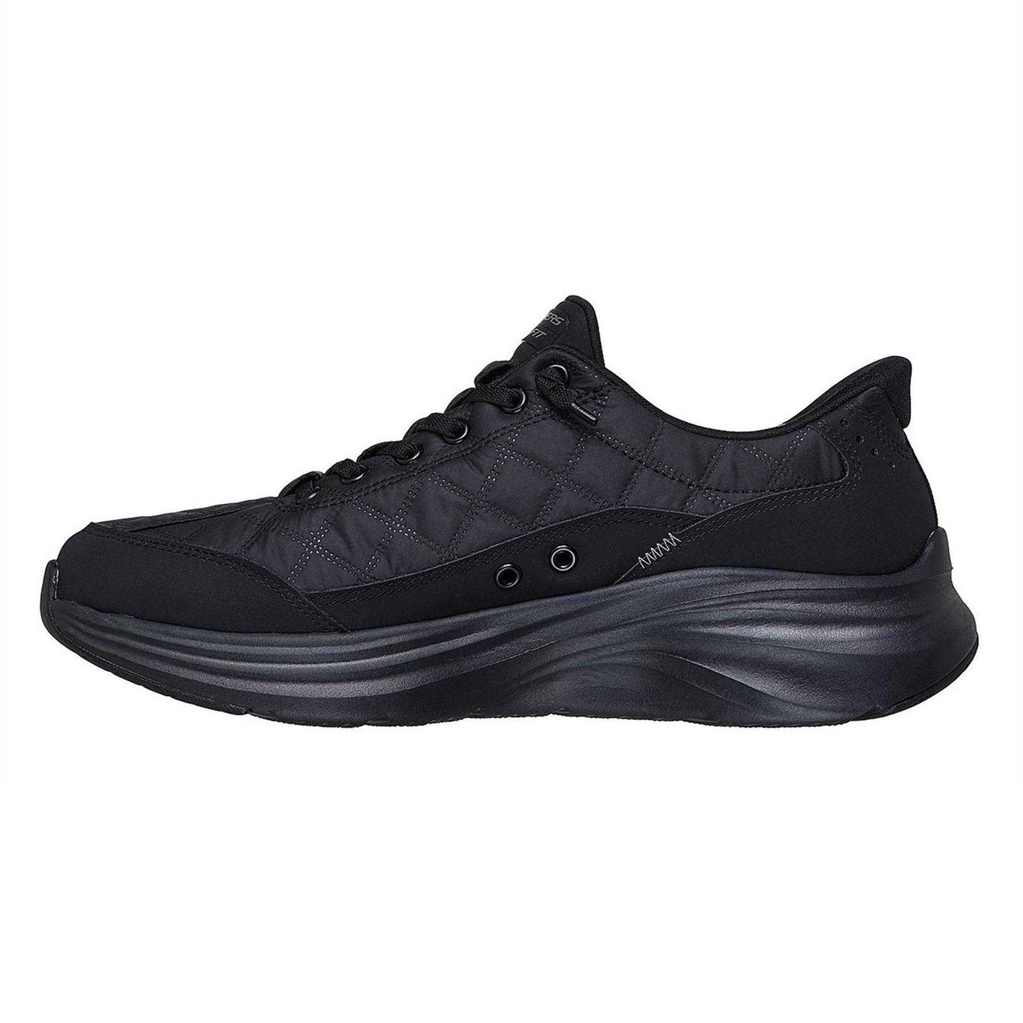 Black - Back - Skechers Mens Quilted Comfort Trainers