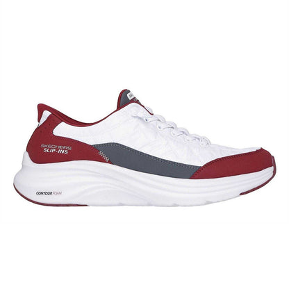 Red-White - Front - Skechers Mens Quilted Comfort Trainers