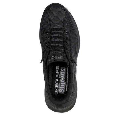 Black - Side - Skechers Mens Quilted Comfort Trainers