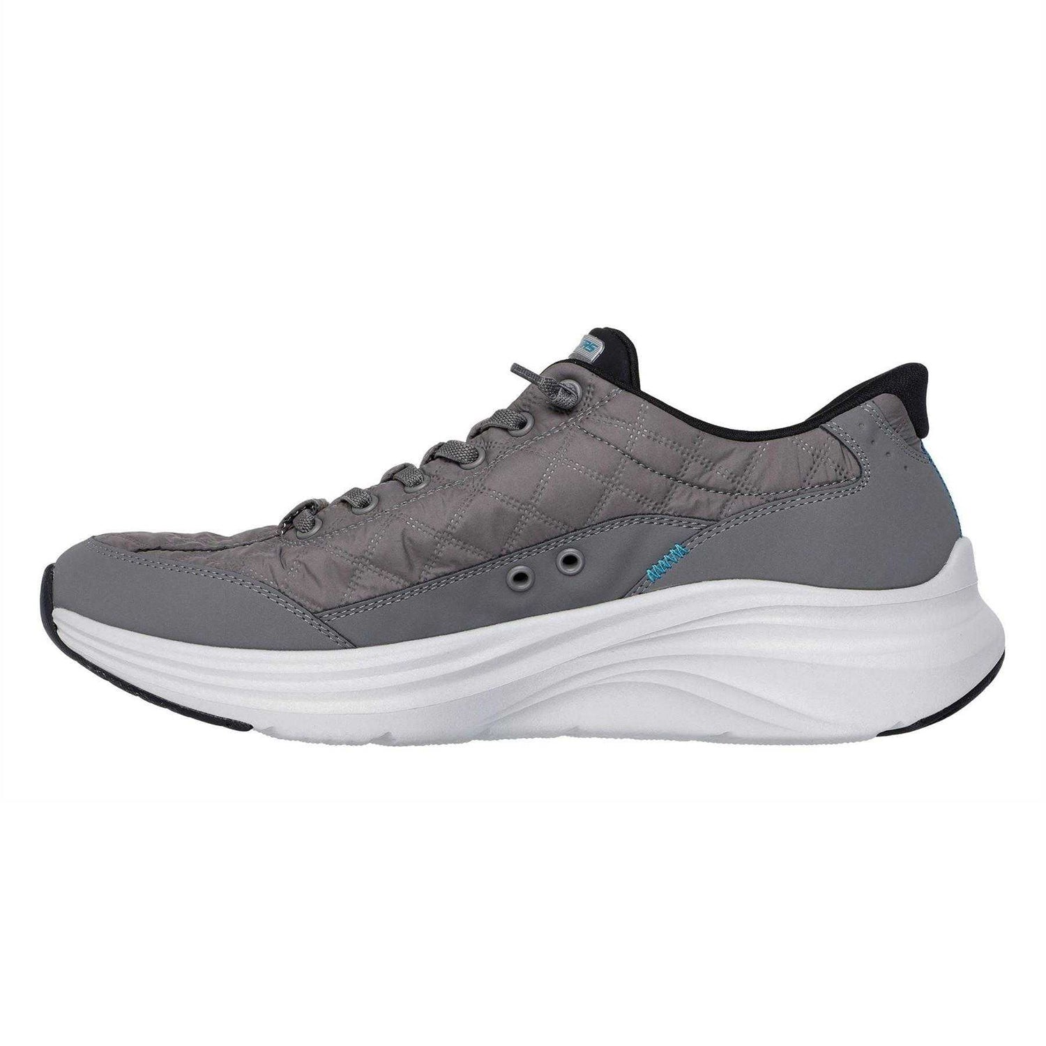 Charcoal - Back - Skechers Mens Quilted Comfort Trainers