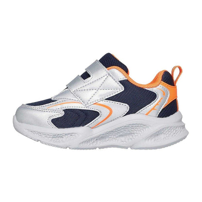 Silver-Orange - Back - Skechers Toddler Meteor Lights Trainers