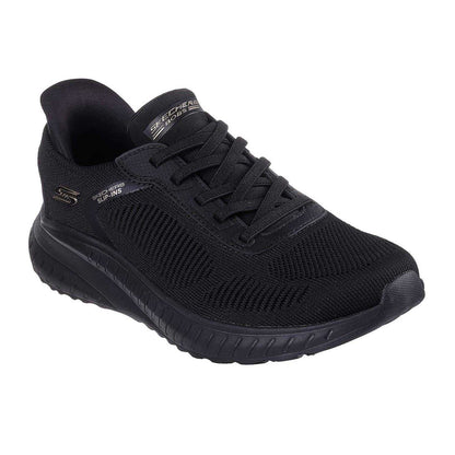 Triple Black - Pack Shot - Skechers Womens-Ladies BOBS Sport Squad Chaos Flat Trainers