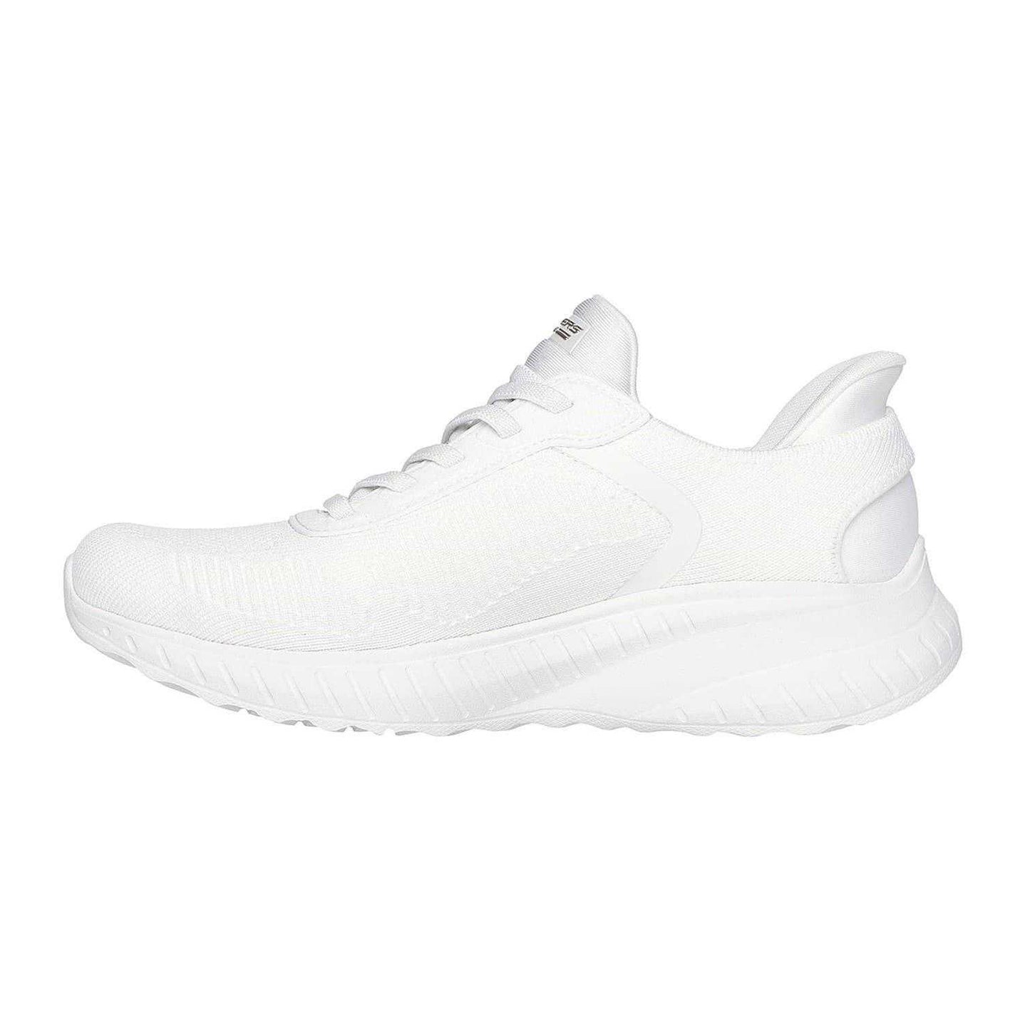 White - Back - Skechers Womens-Ladies BOBS Sport Squad Chaos Flat Trainers