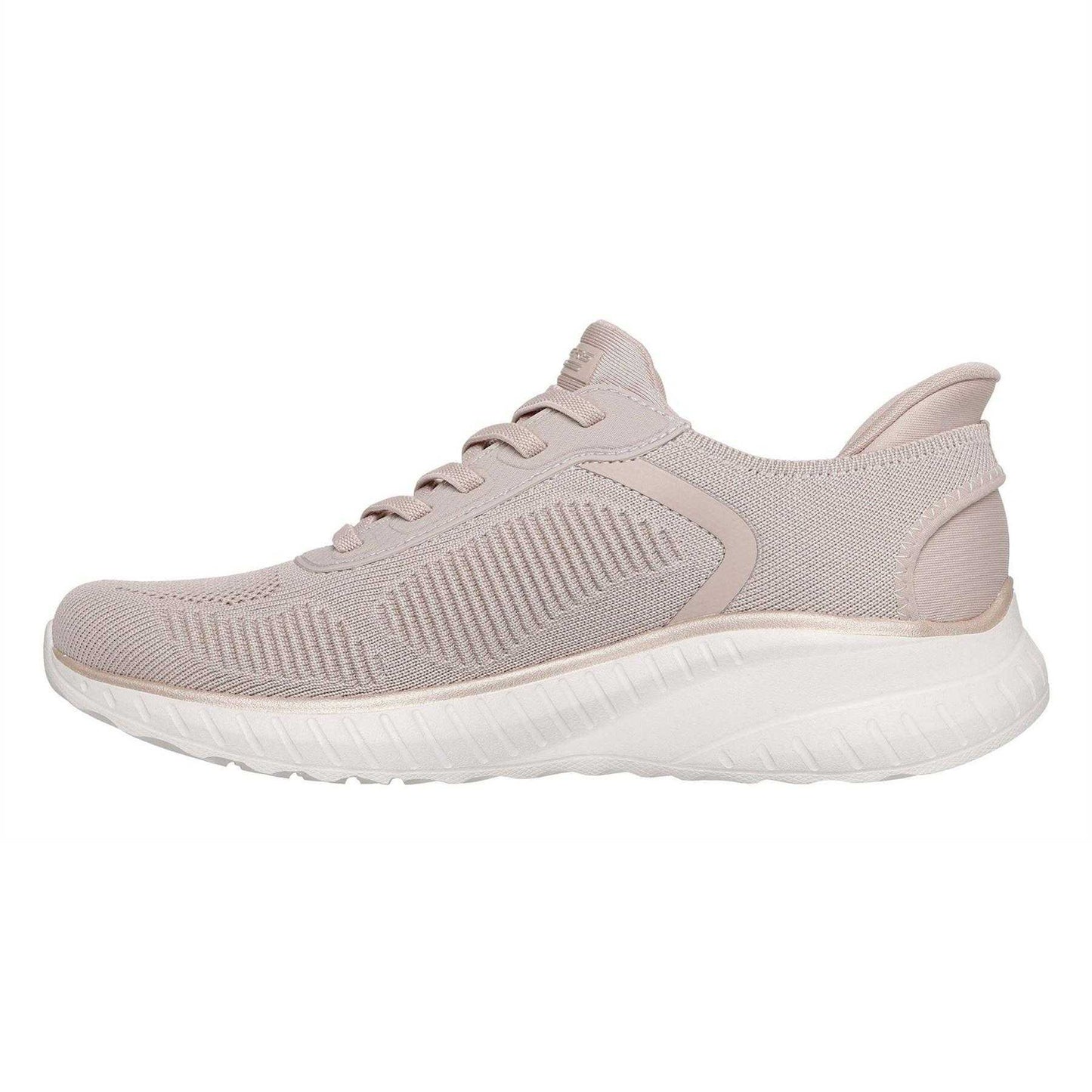 Natural Gold - Back - Skechers Womens-Ladies BOBS Sport Squad Chaos Flat Trainers