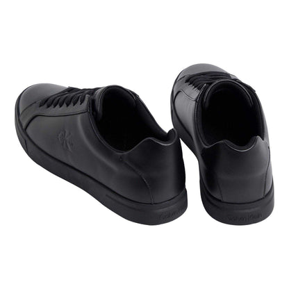 Triple Black - Back - Calvin Klein Mens Leather Trainers