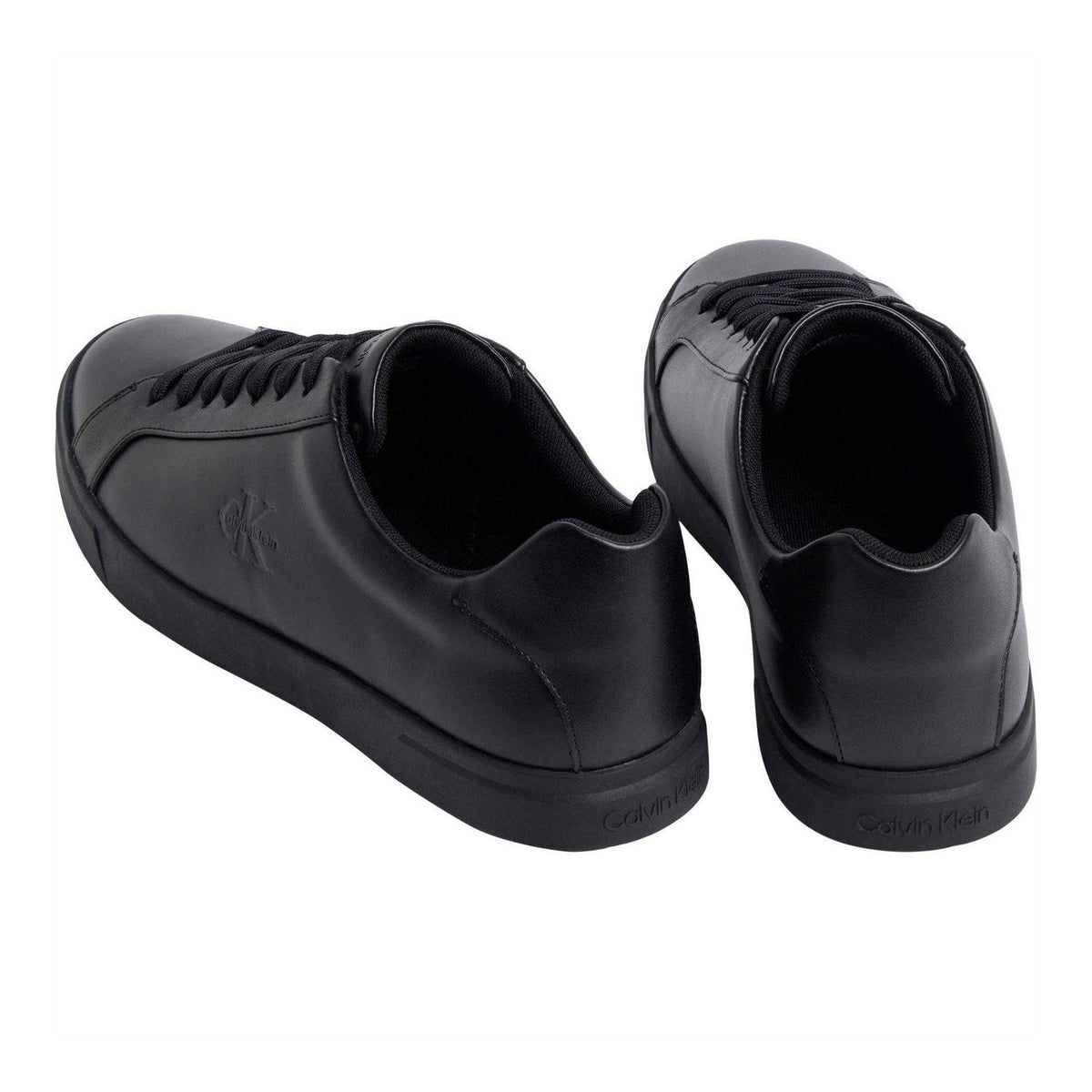 Triple Black - Back - Calvin Klein Mens Leather Trainers
