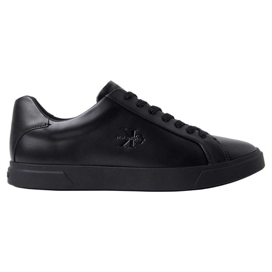 Triple Black - Front - Calvin Klein Mens Leather Trainers