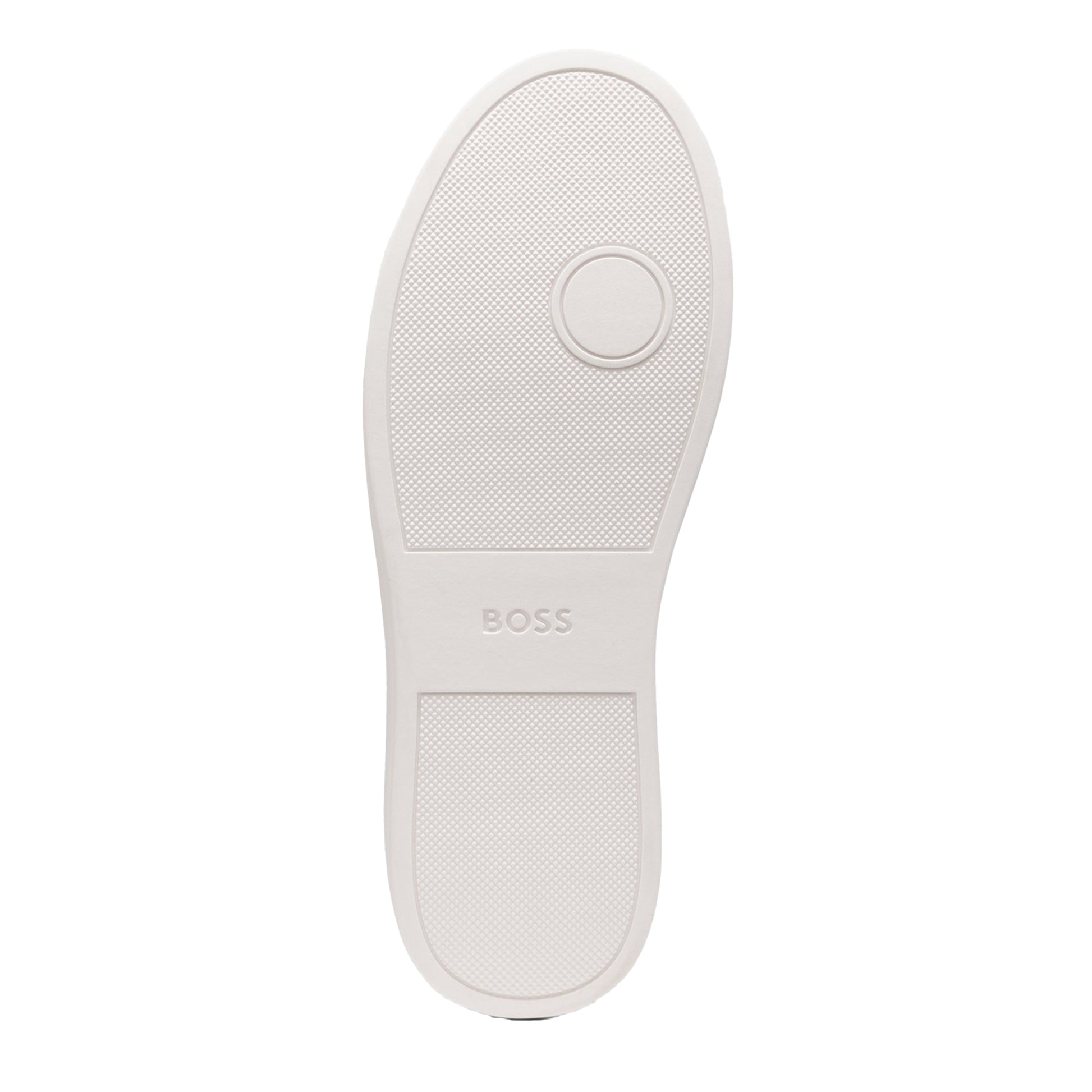 White - Lifestyle - Boss Womens-Ladies Kieran Leather Flatform Trainers