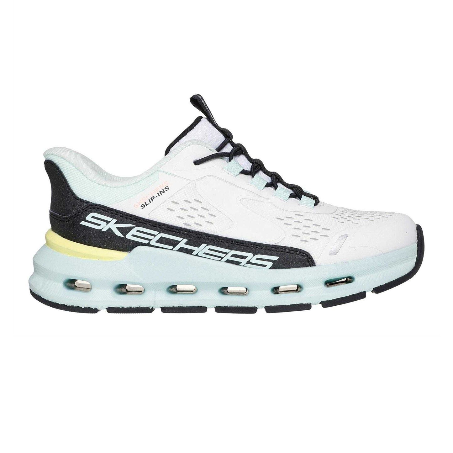White - Front - Skechers Girls Glide Step Vista Lane Trainers