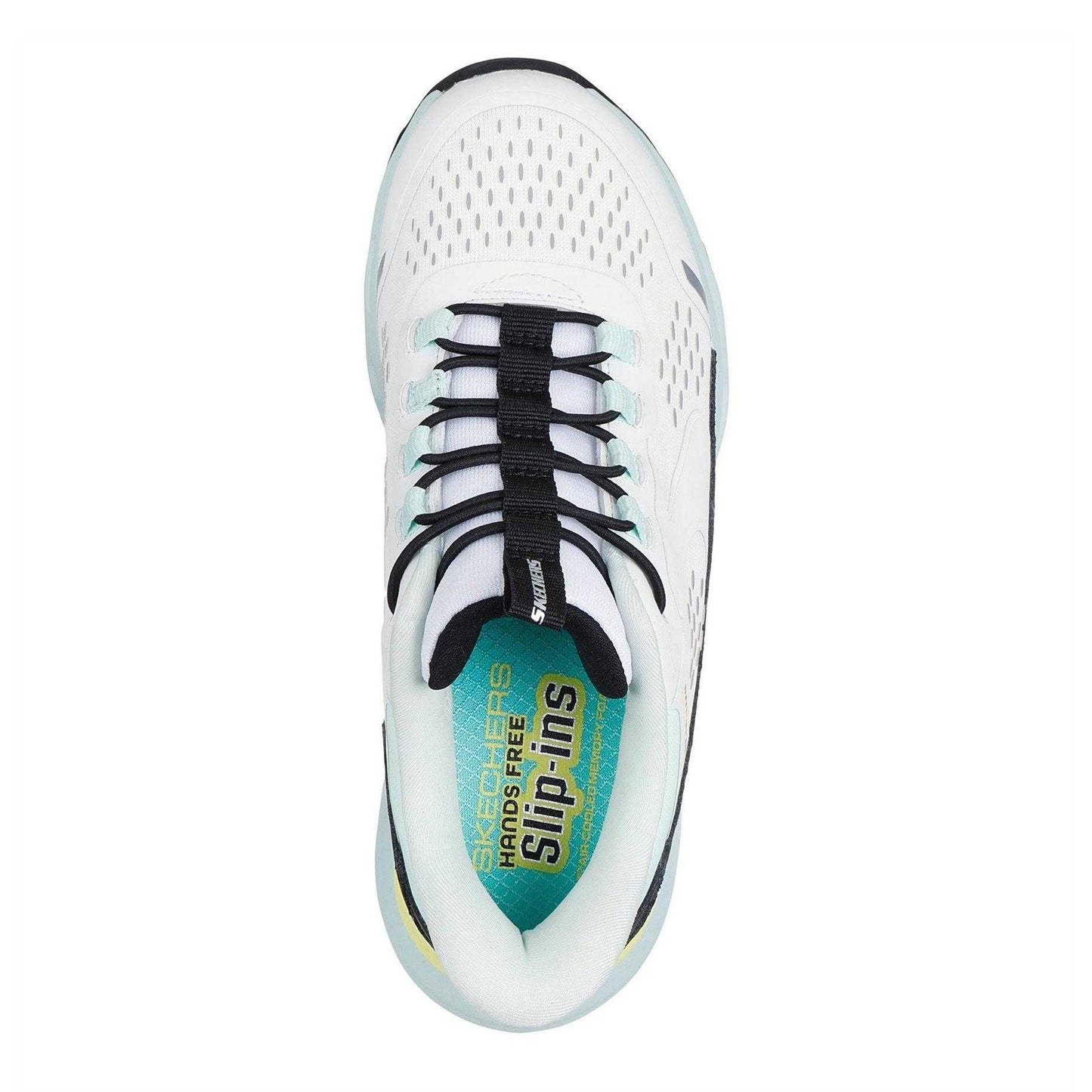 White - Side - Skechers Girls Glide Step Vista Lane Trainers