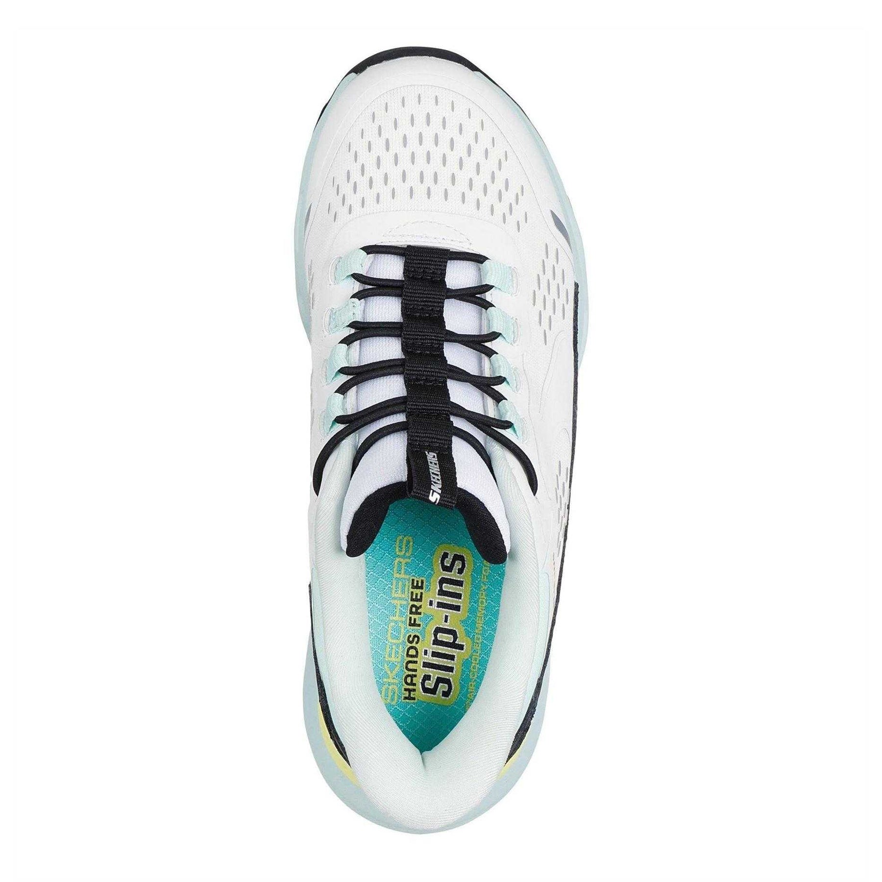 White - Side - Skechers Girls Glide Step Vista Lane Trainers