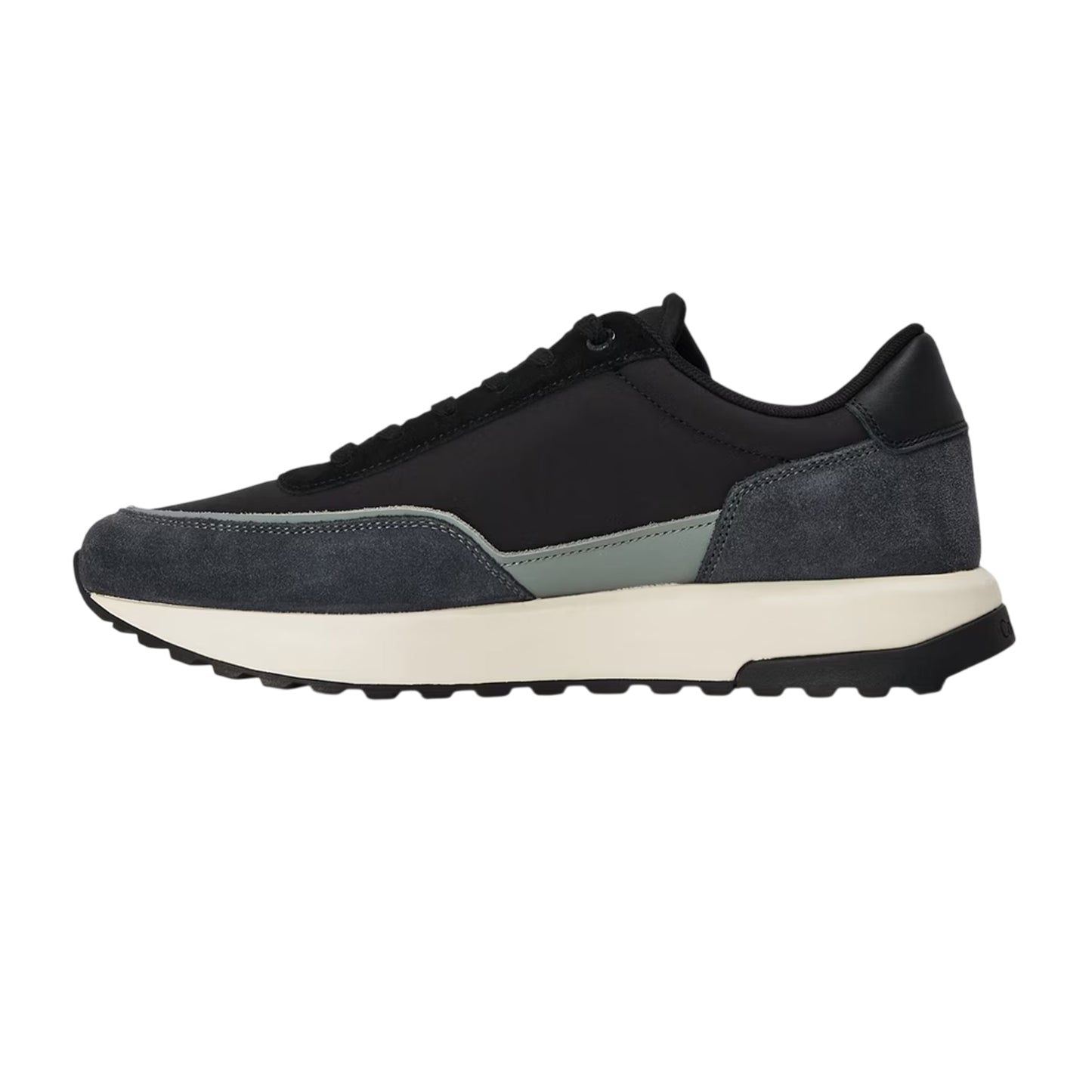 Magnet-Black - Back - Calvin Klein Mens Reprieve Suede Trainers