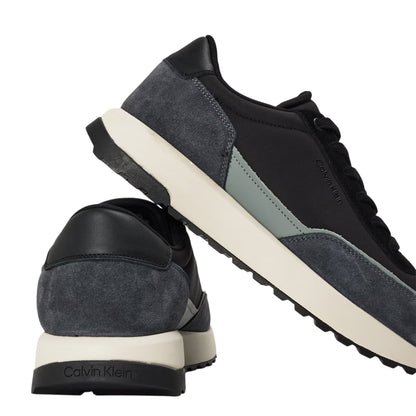 Magnet-Black - Side - Calvin Klein Mens Reprieve Suede Trainers