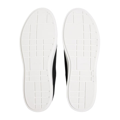 Black-Bright White - Lifestyle - Calvin Klein Mens Suede Low Trainers