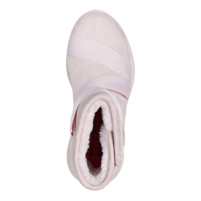 Chestnut - Side - Skechers Childrens-Kids Plush Ankle Boots