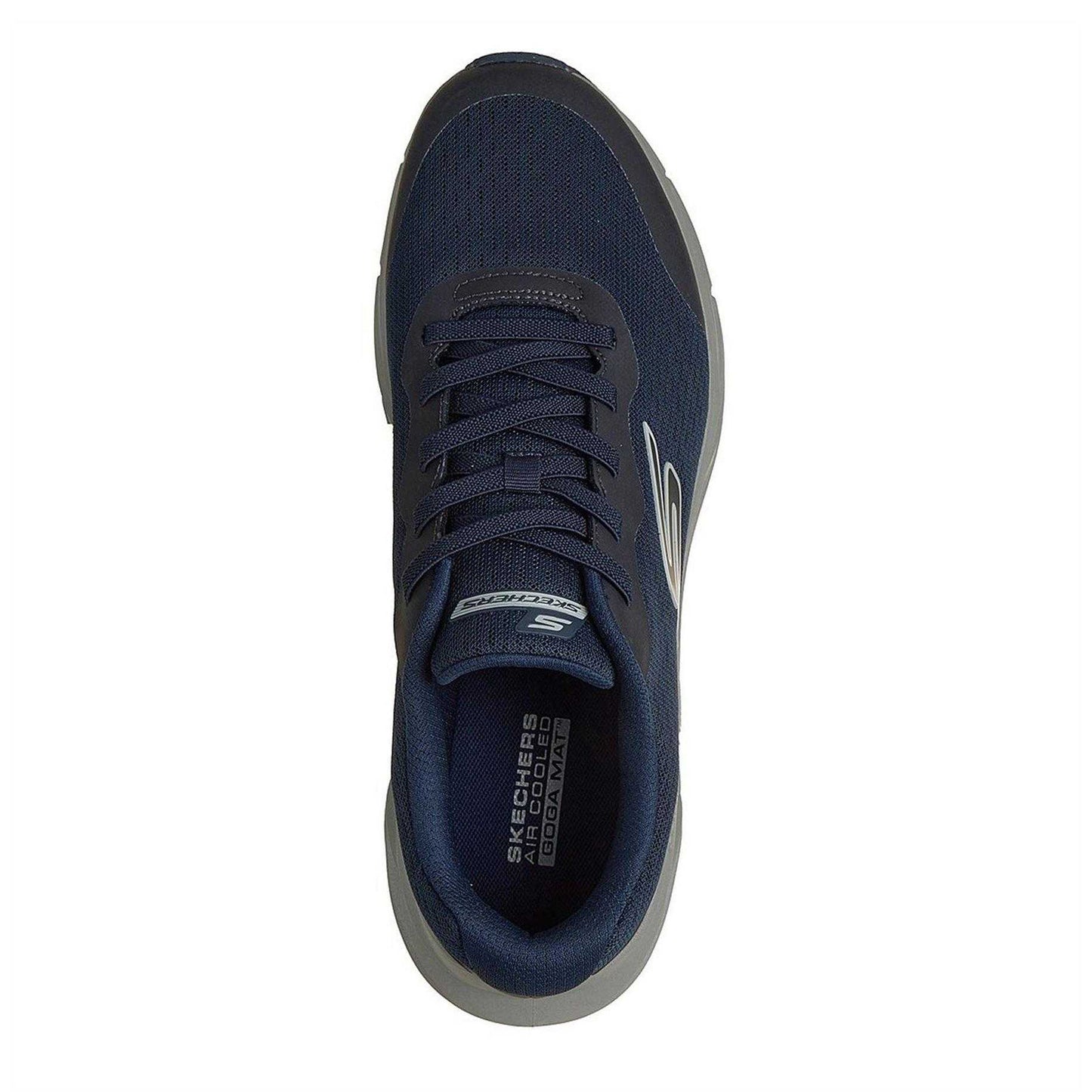 Navy - Side - Skechers Mens Glide-Step Trainers