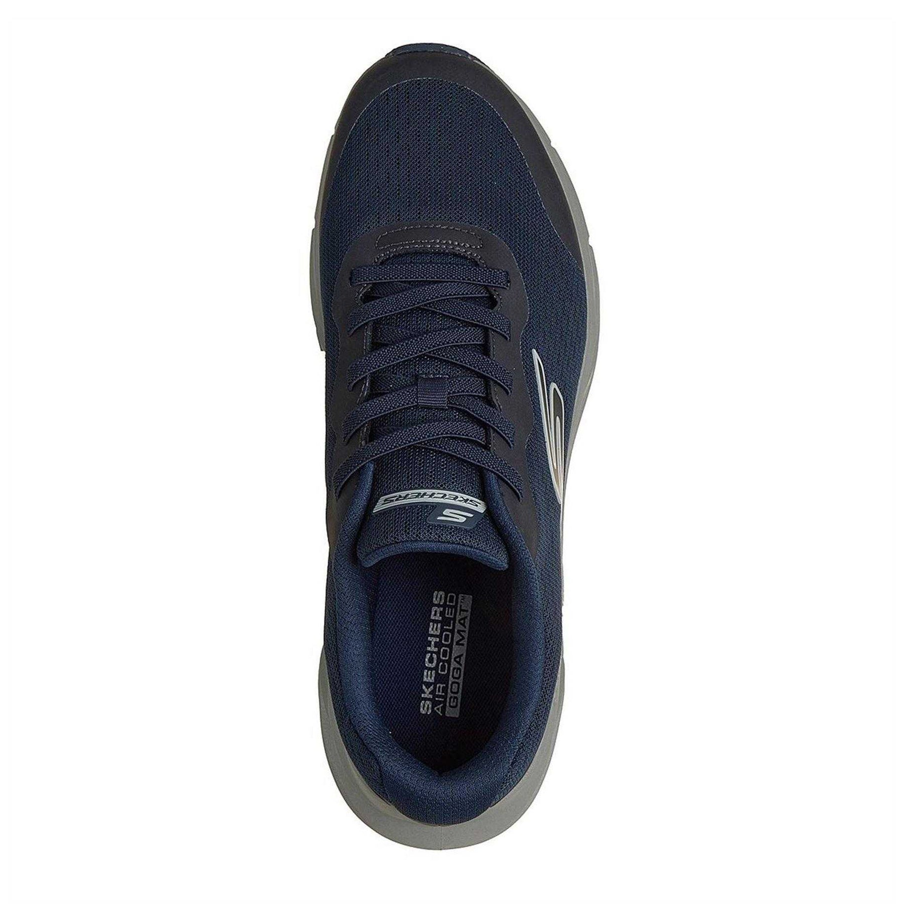 Navy - Side - Skechers Mens Glide-Step Trainers
