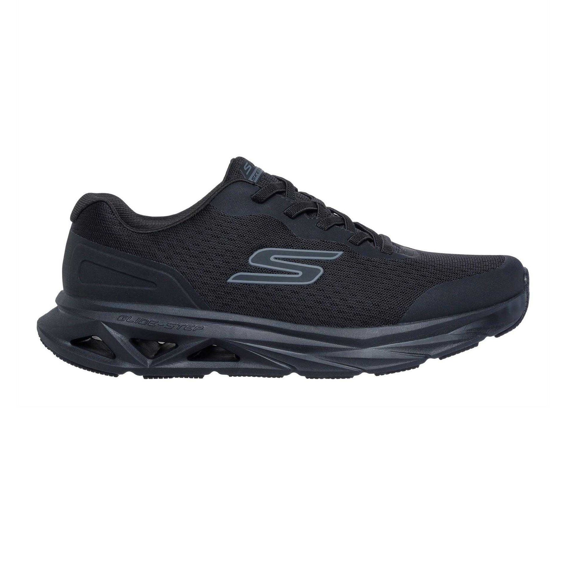 Black - Front - Skechers Mens Glide-Step Trainers