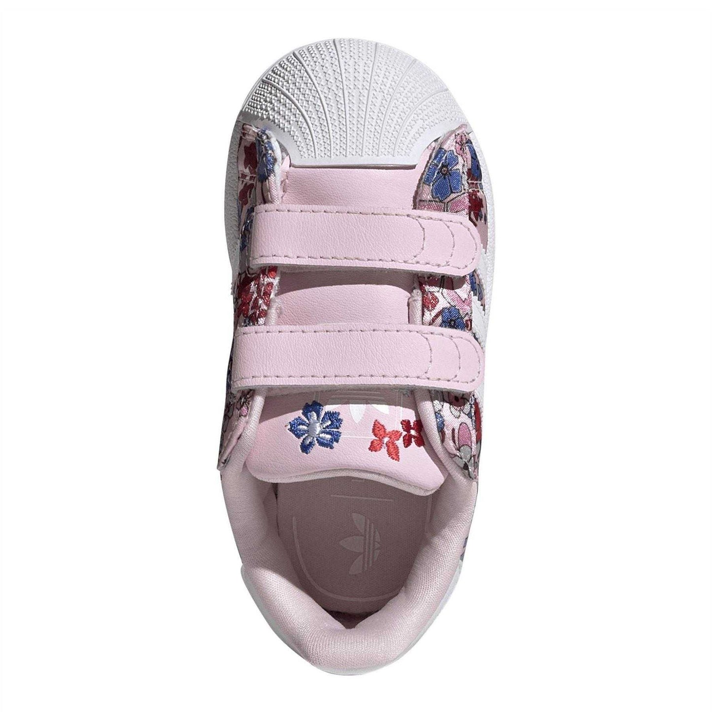 Pink-White - Lifestyle - Adidas Childrens-Kids Superstar Floral Trainers