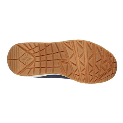 Navy-White - Lifestyle - Skechers Childrens-Kids Uno Stand On Air Platform Trainers