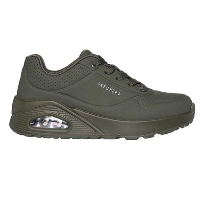 Olive - Front - Skechers Childrens-Kids Uno Stand On Air Platform Trainers