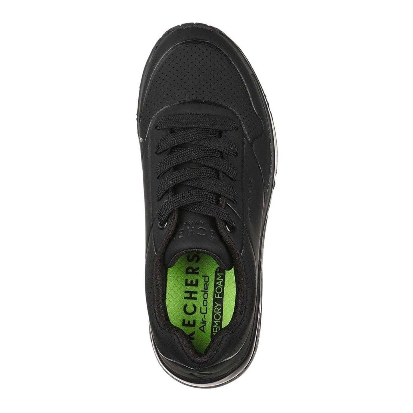 Black - Side - Skechers Childrens-Kids Uno Stand On Air Platform Trainers