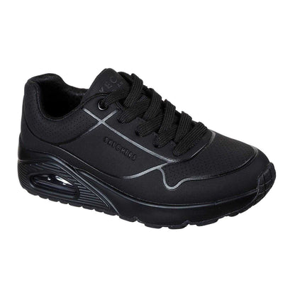 Black - Pack Shot - Skechers Childrens-Kids Uno Stand On Air Platform Trainers